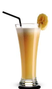 Banánovo-karamelový shake Jahodovo-bazalkový mléčný koktejl 1 velký banán
