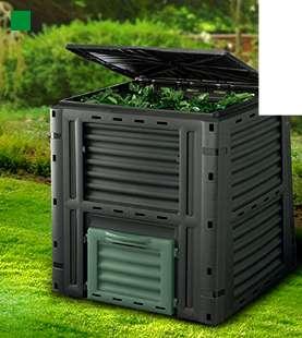 Termokompostér SLIM LINE, 300 l kompostér na zahradní a kuchyňský odpad, tmavá barva umožňuje vysoký vývin tepla uvnitř, ventilační