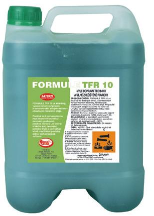 Ředění: 1 : 200, na motory 1 : 50 0101180 Balení: 5 l, 10 l, 25 l Formule TFR 20 je, odmašťuje a odstraňuje silnou špínu obsahující minerální oleje.