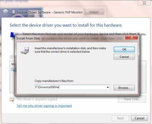 Vyberte moţnost Let me pick from a list of device drivers on my computer (Vybrat ze seznamu ovladačů zařízení v počítači). 10.