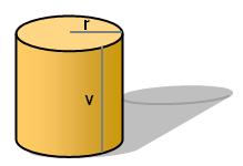 1. Úlohy na výpočet objemu a povrchu valca Rotačný valec je teleso, ktoré vznikne otáčaním obdĺžnika okolo jednej jeho strany. Táto strana je výškou valca, ozn. v. Valec má dve podstavy kruhy s polomerom r.