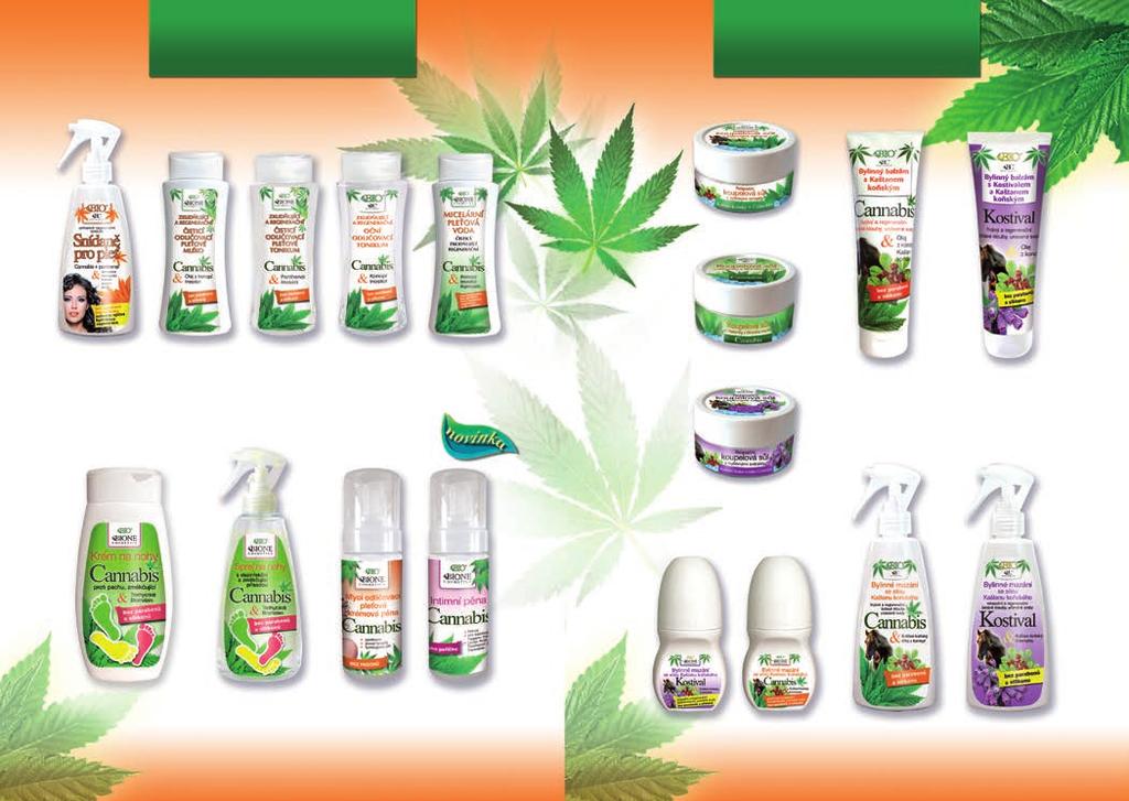 Cannabis Cannabis Relaxační koupelová sůl s bylinnými extrakty 200 g, kód 80072 Snídaně pro pleť 260 ml, kód 80545 Zklidňující a regenerační čisticí odličovací pleťové mléko s inositolem 255 ml, kód