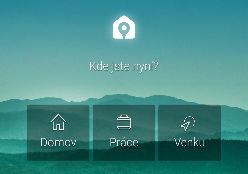 Například aplikace, které v práci používáte nejčastěji, se zobrazí, když dorazíte do kanceláře. Widget Domovská stránka HTC Sense se změní podle toho, zda jste doma, v práci nebo někde jinde.