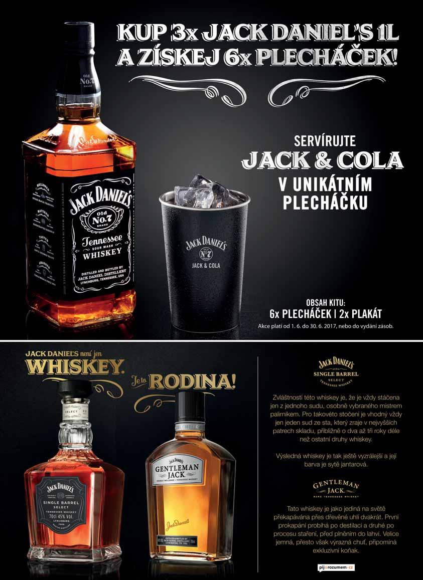 Jack Daniel s Tennessee Whiskey 40% 12 x 1 l 519,83 Kč 628,99 s DPH Jack Daniel s Single