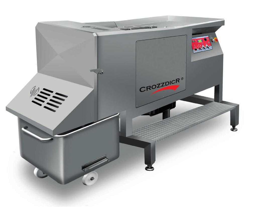 CROZZDICR Classic Automatické viacúčelové krájače CROZZDICR - Classic 120 sú už v základnej verzii vybavené automatickým priečnym gilotínovým nožom.