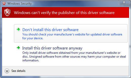 Inštalácia Express karty Obrázok 15: Obrazovka Windows Security Verify Publisher Screen (Zabezpečenie systému Windows Overovanie vydavateľa) (Windows Vista) 10.