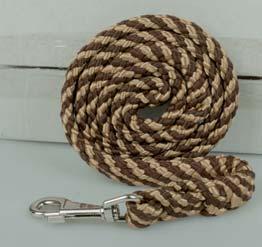 Leather leash, showline with free end 098 200 cm,