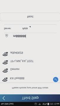 Krok 3: Zvoľte Wifi sieť klimatizačnej jednotky.
