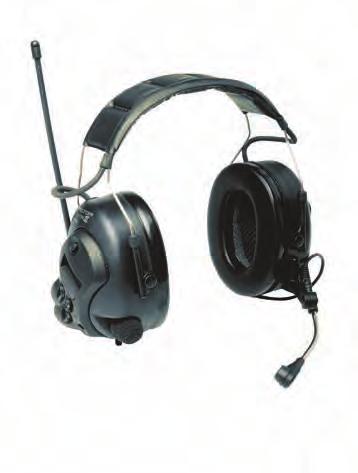 s CD přehrávačem nebo FM radiopřijímačem, elektronicky řízeným hlukovým filtrem, hlavovým obloukem, hmotnost 436 g, s frekvencí 446, 00625-446, 09375 MHz, 8 kanály, 38 podkanály, výkonem 50 / 25 mw