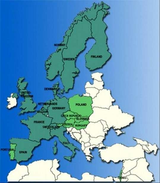 Členovia ESRF 27.5% Francúzsko 25.