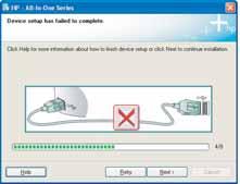 Sorun Giderme Odstraňování problémů Riešenie problémov Hibaelhárítás www.hp.com/support Sorun: (Windows) Microsoft Donanım Ekle ekranı görüntüleniyor. Çözüm: Tüm ekranları iptal edin.