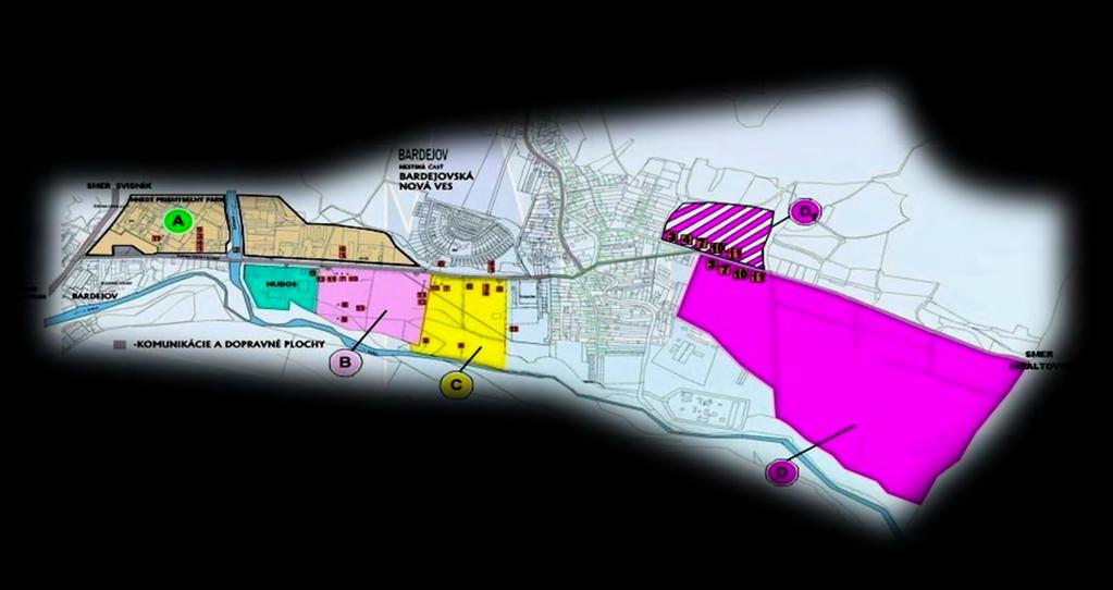 BARDEJOV PRIEMYSELNÁ ZÓNA BARDEJOV Sever - štruktúra Priemyselná zóna mesta Bardejov Sever, ktorá leží v jeho