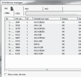 INSTALATII ELECTRICE INTELIGENTE Bus CIB extern principal MI-0M Deserveste pentru marirea cantitatii de unitati conectate la unitatea centrala CU-01M (max.