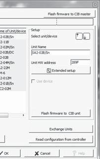 conectarea fara CU-01M, capacitatea maxima a busului inels poate sa fie de 19 de unitati Adresa MI-0M este setata printr-un comutator rotativ si este unic in raza busului TCL.