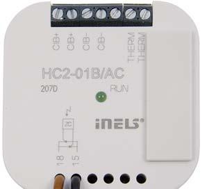 INSTALATII ELECTRICE INTELIGENTE Controlere pentru termo-capete HC-01B 1 TI B 1 TR/AC HC-01B/AC Proiectat pentru controlul actorilor termovalvelor radiatoarelor.