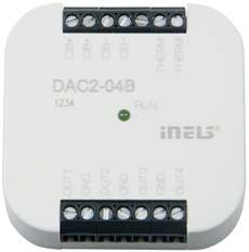 INSTALATII ELECTRICE INTELIGENTE Convertor digital-analogic DAC-04B B 1 TI 4 AO DAC-04B genereaza 4 iesiri (canale) analogice de tensiune, care pot fi folosite, in functie de tipul dispozitivului