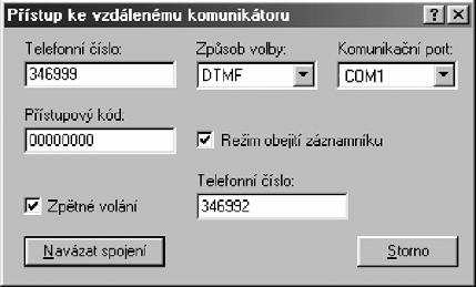 6. Vzdialený prístup do systému Pomocou modemu JA-60U je možné z počítača vybaveného programom ComLink alebo zo systémovej klávesnice JA-60E, nadviazať spojenie so vzdialeným systémom JA-63.