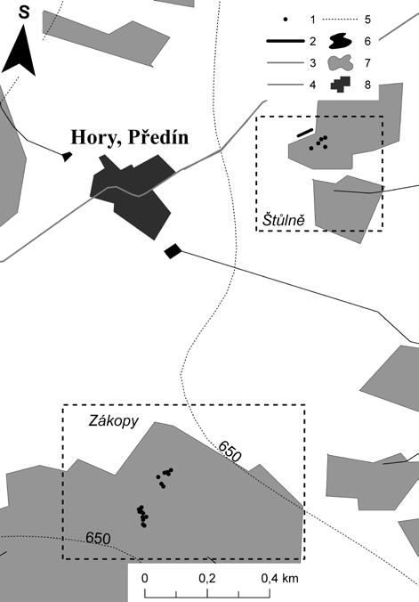 Gamaspektrometrická charakteristika lokalit primární zlatonosné mineralizace v Horách u Předína (západní Morava) Gamma-ray spectrometry of localities of the primary auriferous mineralization at Hory