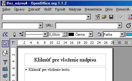 Editovanie nastavenia Vytvorenie odrážok/číselných zoznamov Vloženie textu - klikni na doplnenie textu stlačením enter začne