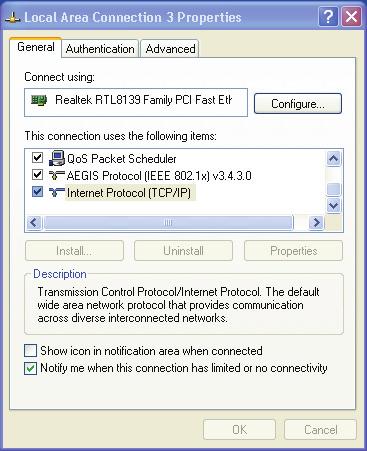 Windows XP 1. Klepněte na Start > Control Panel (Ovládací panely) > Network Connection (Připojení k síti).