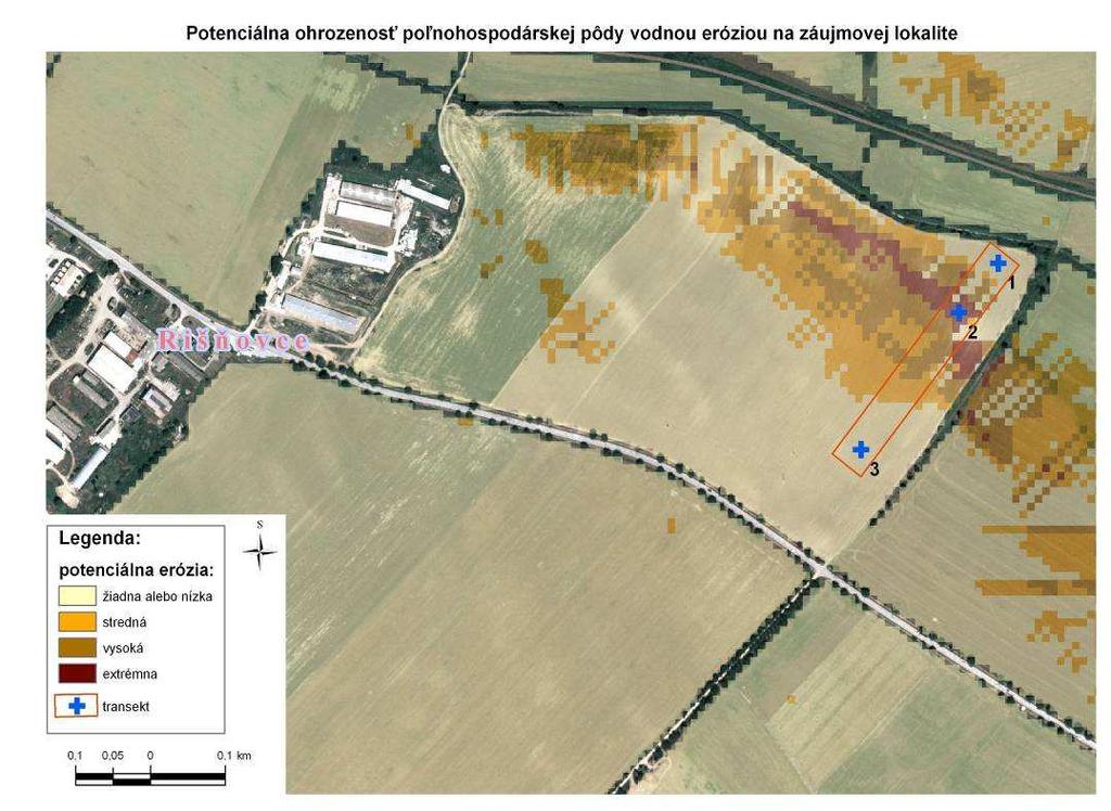 Model USLE (Wischmeier, Smith, 1978) je vhodný nástroj pre stanovenie potenciálnej a aktuálnej ohrozenosti pôdy procesmi vodnej erózie v podmienkach konkrétnej