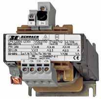 TRANSFORMÁTORY W JEDNOFÁZOVÉ NAPÁJACIE TRANSFORMÁTORY LP612006 STN EN 61558 Primárne napätie 230 alebo 400 V Sekundárne napätie 12 alebo 24 V, iné na požiadanie Voliteľne s poistkami: sekundárna
