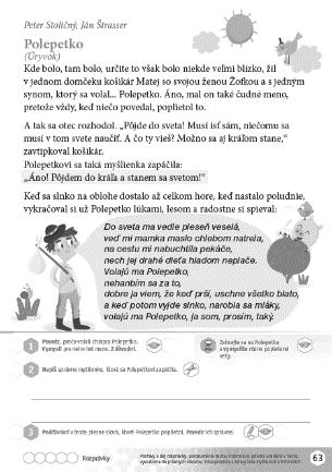 Rozprávky Polepetko (Peter Stoličný, Ján Štrasser) Čítanka k Šlabikáru LIPKA, strana 63 Návrh prípravy na vyučovaciu hodinu 199 (http://www.aitec.
