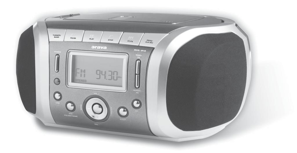 Návod na použitie Návod na použití / Instrukcja obsługi SK CZ PL RCD 810 CD/MP3/WMA/USB/SD prehrávač s