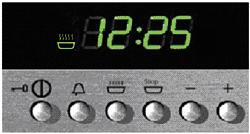The time display appears and the dots separating the hours and minutes flash. Note that you must set a time different from the present time!