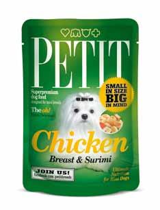 petit sosiåi pakovanje 80g Chicken Breast & Cheese SUPERPREMIJUM KVALITETA OD PRAVOG MESA BOGAT LOSOSOVIM ULJEM SUPERPREMIJUM KVALITETA OD PRAVOG MESA BOGAT LOSOSOVIM ULJEM