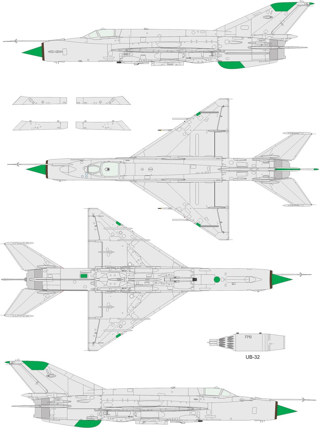 MiG-2MF STENCIL VARIANTS FULL SET OF STENCILS -