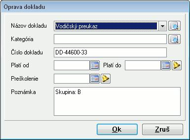Kliknutím na tlačidlo s lupou sa zobrazí zápisník užívateľských textov, kde si do číselníka môžete doplniť ďalšie kategórie školení. Do políčka Názov zadáte názov školenia.