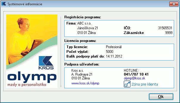 1 INŠTALÁCIA A ARCHIVÁCIA 17 Balík podpory platí vždy 1 rok, pričom pri zakúpení programu sa poskytuje na prvý rok bezplatne.