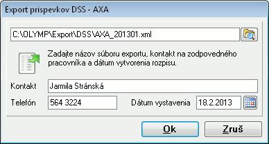 196 OLYMP MZDY A PERSONALISTIKA C:\OLYMP\Export\DSS\AXA_201301.