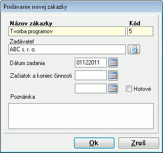 3 PRVÉ KROKY V PROGRAME 85 (pre vymazanie záznamu). V pravom dolnom rohu aj tlačidlo Návrat pre ukončenie práce so zoznamom zákaziek.