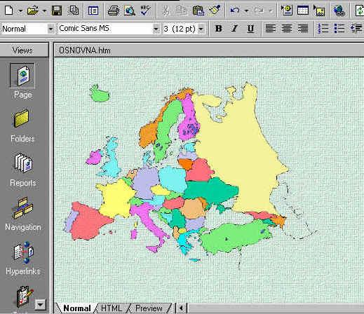 Druga možnost vstavljanja slik je vstavljanje slik iz datotek. Iz menija Insert izberemo Picture (slika) in nato From File (iz datoteke).