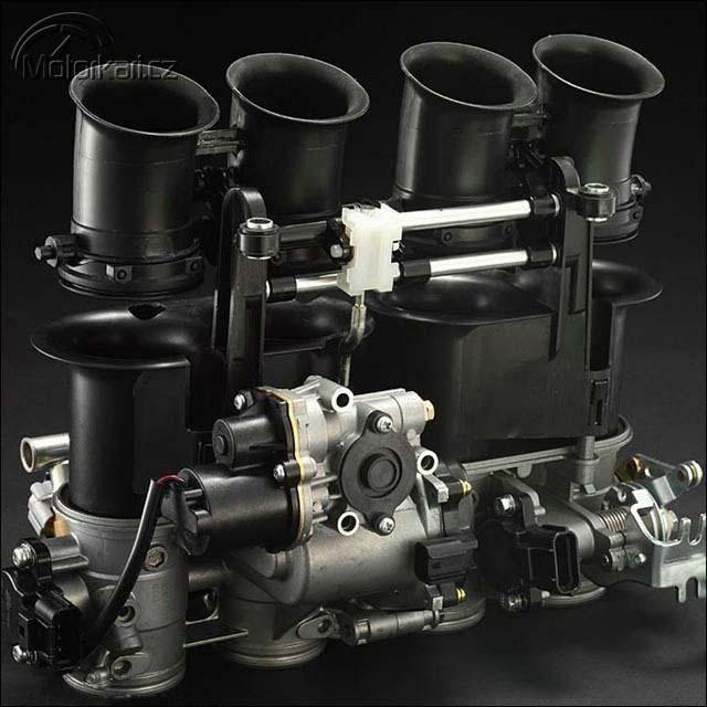 Obrázek.4 Systém Yamaha YCCI.3 Druhy ventilových rozvodů Požadavky na rozvodový mechanismus jsou mj. velká tuhost a malá hmotnost (malá setrvačnost.