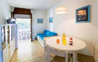 zařízení se sprchou, balkon; apartmány jsou jen v domě Athena bilo 4/5-35 až 40 m² - 1 ložnice s manž.