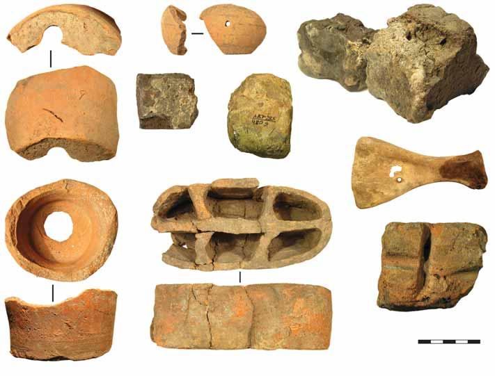 3 5 6 7 8 9 Fig. 0. Various materials from the alchemy workshop (Bilyar excavation LXI): 3 vessel fragments AKУ85/95.
