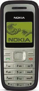 NOKIA katalog mobilů Nokia 1200 Model 1200 patří k nejjednodušším telefonům na trhu. Do výbavy dostal prakticky jen nejzákladnější funkce, potěší však vestavěný jednoduchý kalendář.