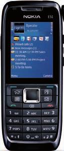 katalog mobilů NOKIA Nokia E51 Nokia E51 spadá do rodinky manažerských telefonů. E51 pracuje na operačním systému S60 3rd Edition s vylepšením Feature Pack 1.