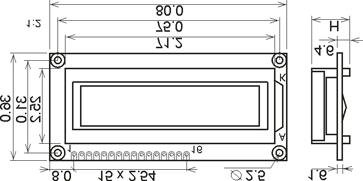 LED bílá 64 3,5 3,0 9,45 0,6 ST7565P WG14432B/E Grafický modul 144 x 32 bodù WG14432B obj.è.