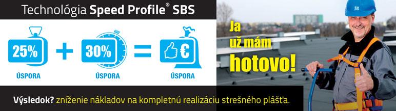 ASFALTOVANÉ PÁSY MODIFIKOVANÉ SBS KAUČUKOM - SPEED PROFILE SBS TECHNOLÓGIA Asfaltované pásy pre spodné vrstvy hydroizolačných systémov Elastobit Speed Profile SBS 80005893 ELASTOBIT GG 40 Speed