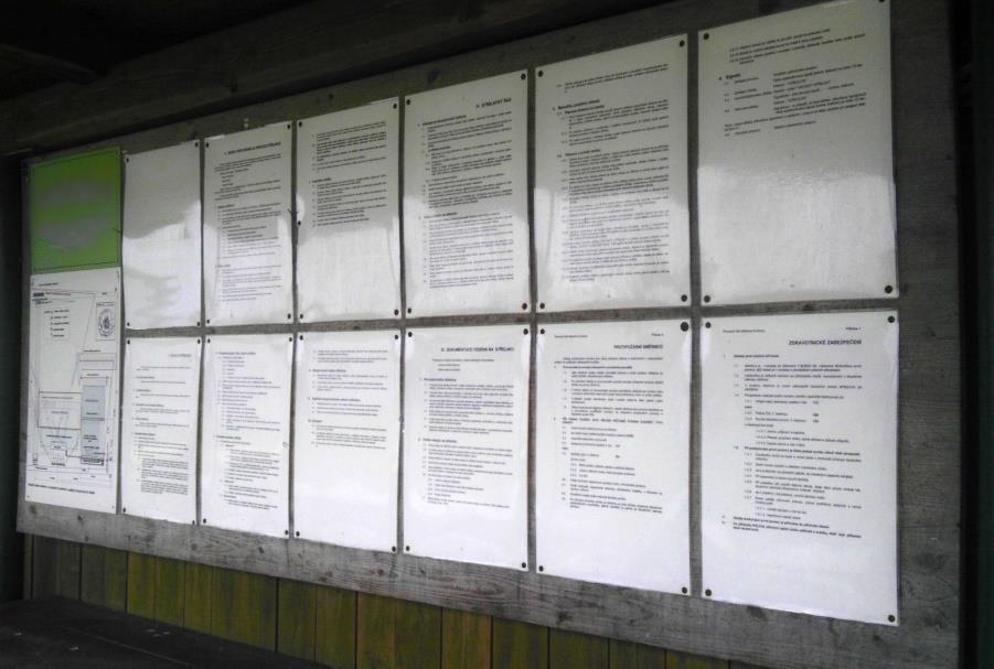 UTB ve Zlíně, Fakulta aplikované informatiky 23 Pravidla při úklidu a údržby střelnice, režim výměny poškozených obkladů a podhledů.