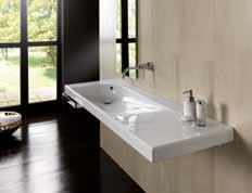 Grandangolo Grandangolo umývadlá Doplnky GRANDANGOLO 150 Umývadlo závesné/na plochu 150 x 50 cm Y0V8 979 GRANDANGOLO 50 Keramická polica 50 x 50 cm pravé Bez otvoru na batériu Nábytok na str.