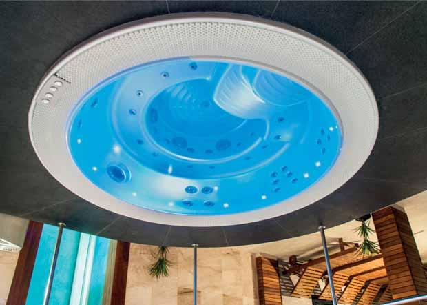 Diamant jacuzzi Spa oaza za najintenzivniji doživljaj Diamant jacuzzi sa rinom za prelijevanje je jedinstveni proizvod razvijen za primjenu u poslovnim objektima.