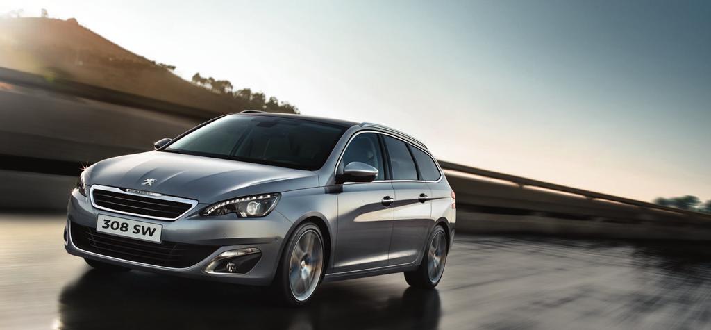 ZMENA PERSPEKTÍVY Z čistých línií vystupuje do popredia kvalitný dizajn. Ušľachtilé kombi s moderným a elegantným štýlom, PEUGEOT 308 SW, pôsobí elegantne.