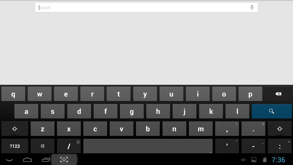 2. Nastavení monitoru 2.4-3 Google Search 1. Klepněte na ikonu na Home screen (Hlavní obrazovka). Zobrazí se klávesnice na obrazovce. 2. Zadejte klíčové slovo nebo text do pole pro adresu URL.