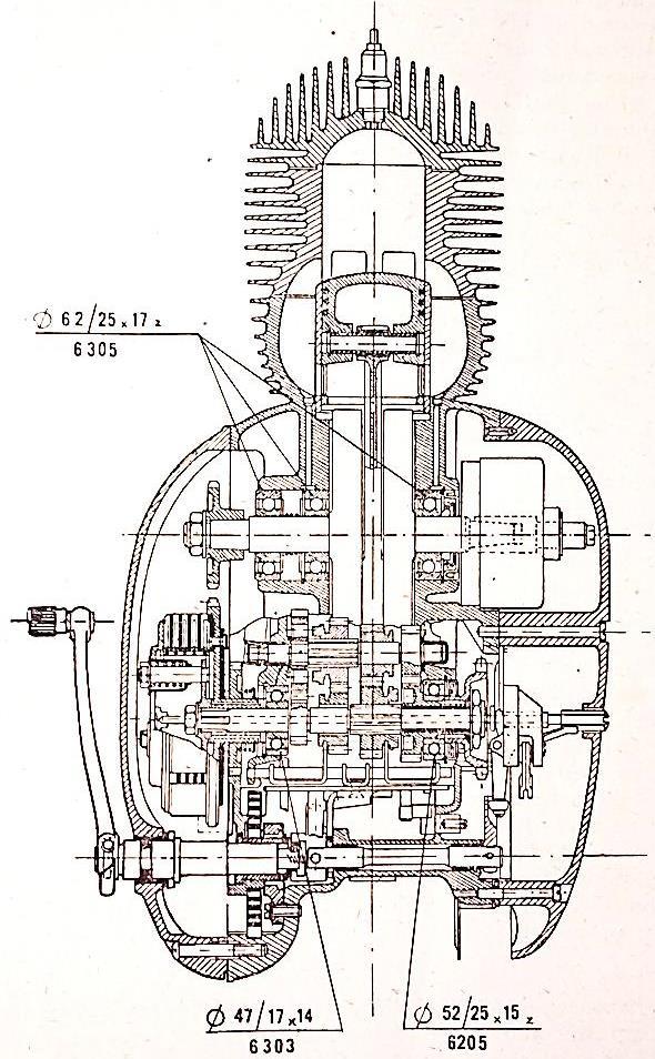 Obr. 6: Rozměrový náčrt motoru [3] Obr.