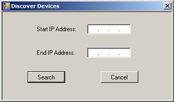 Rozpoznávání zařízení Možnost Rozpoznat zařízení umožňuje prohledat rozsah adres IP a automaticky zaregistrovat všechna zařízení Scan Station, jejichž adresa IP se nachází v daném rozsahu.